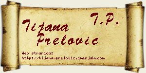 Tijana Prelović vizit kartica